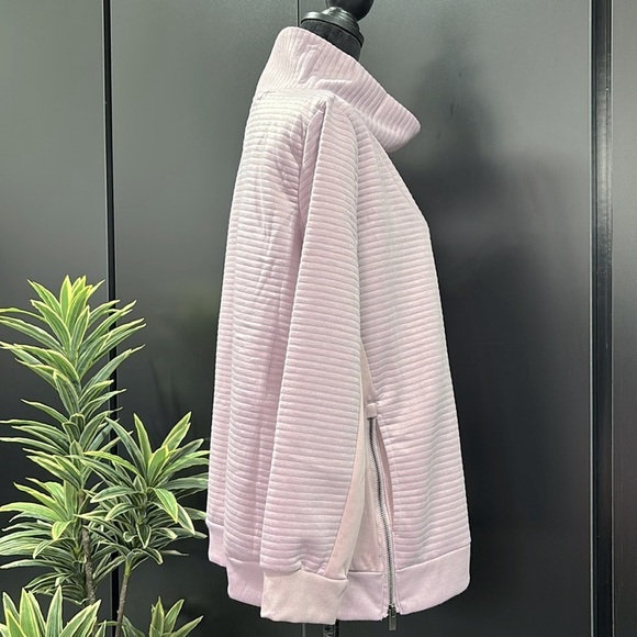 The Sweatshirt Project Ribbed,high loose neck, zipper detail,rib knit cuff/waist - Picture 5 of 9